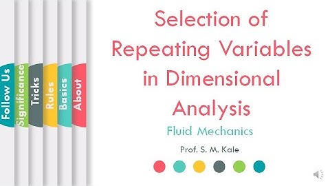 How to Select Repeating Variables | Dimensional Analysis |Buckinghams Pi Theorem Simplified | #LLAGT