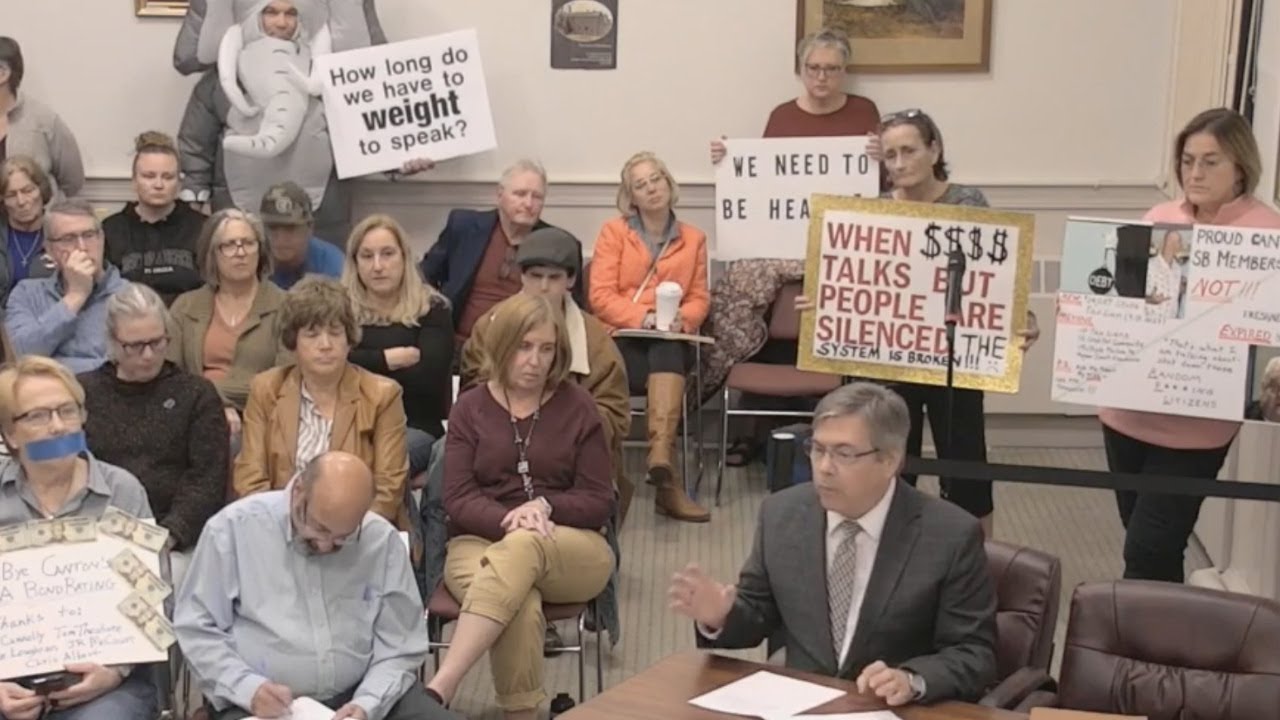 Canton Select Board on Chris Albert's tax bill YouTube