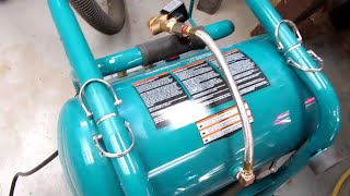 Hacking A Portable Air Compressor: (Automatic Drain Valve Protection and Removable Handle)