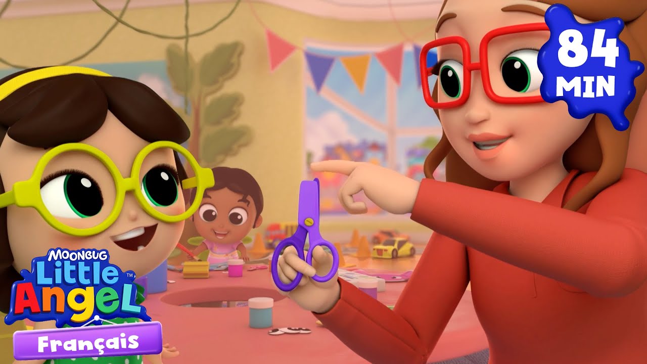 À l'école jouons en sécurité + encore | Little Angel en français | Dessins animés pour enfants