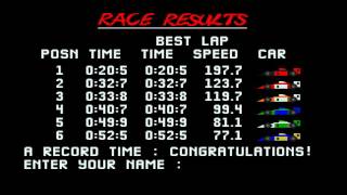 Checkered Flag (Atari Jaguar) - Race Results