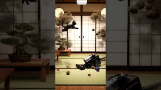 Ninja Cat vs. The Evil Vacuum | Epic 3D Animation Battle!