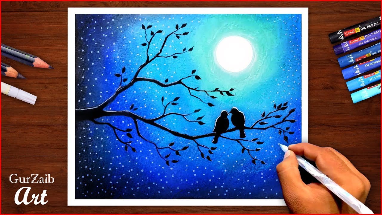 Featured image of post Moon Scenery Drawing Easy / How to draw easy scenery drawing simple park scenery step by step with oil pastels.