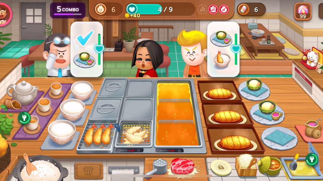 [Gameplay] Line Chef：Ten Brothers 6-2 playthrough little monster at school