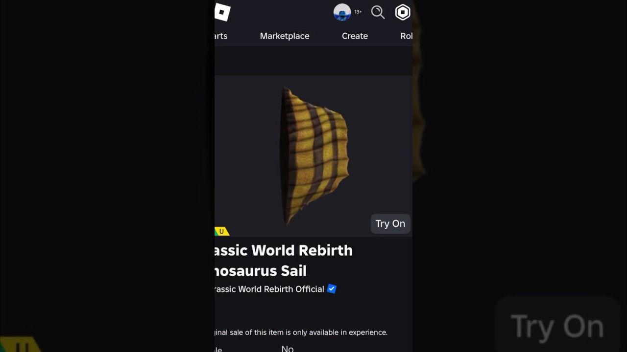 ( Limited UGC Item ) How To Get Jurassic World Rebirth Spinosaurus Sail ROBLOX 2025 DeanOfficial YT