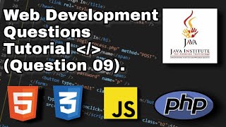 Web Development Questions Tutorial (Question 09).