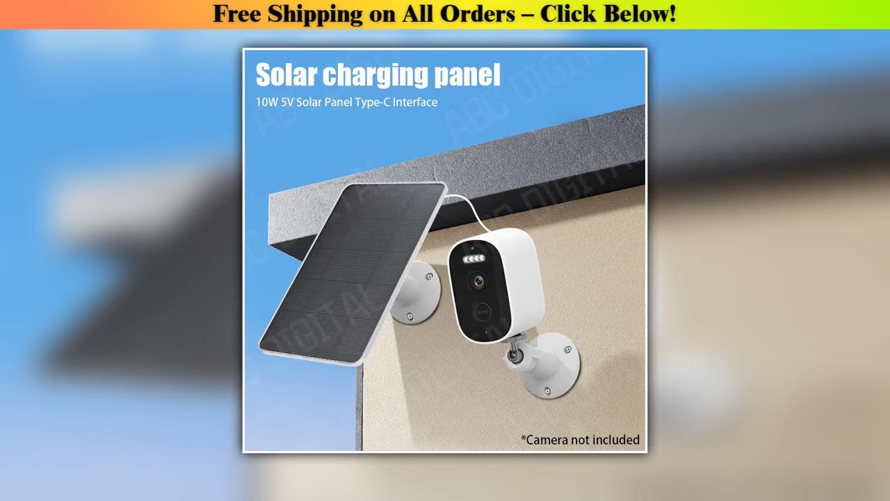 Solar Panel 10W 5V Charging Panel Doorbell Surveillance Camera Low Consumption Security