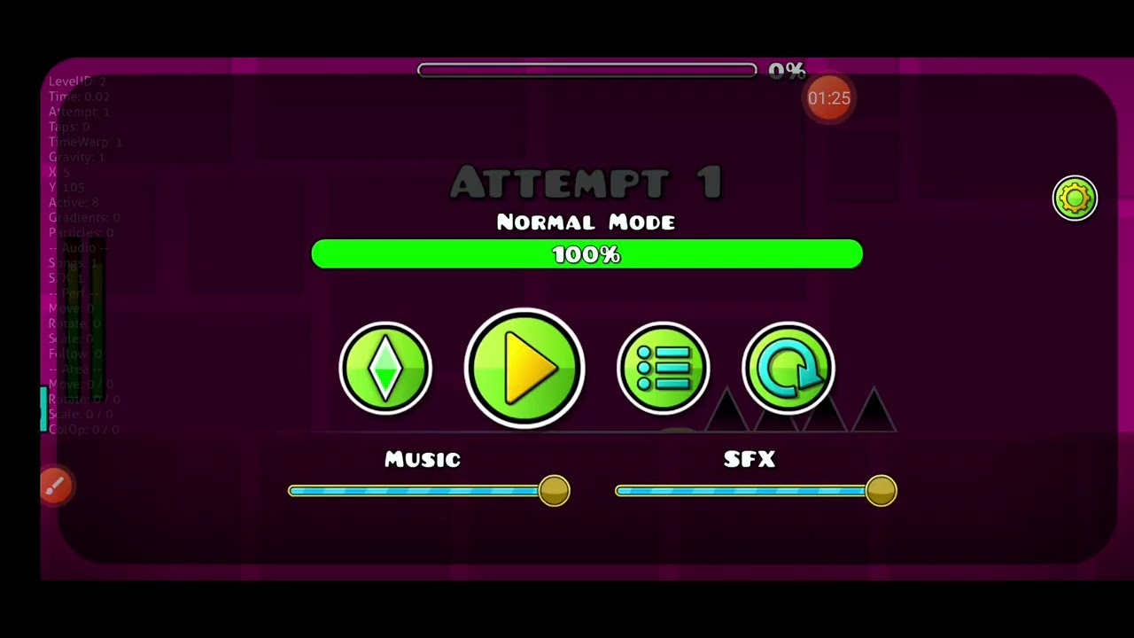 I played geometry dash - YouTube