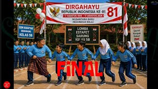 Kemeriahan Lomba 17An : Estafet Sarung Kelas 5B