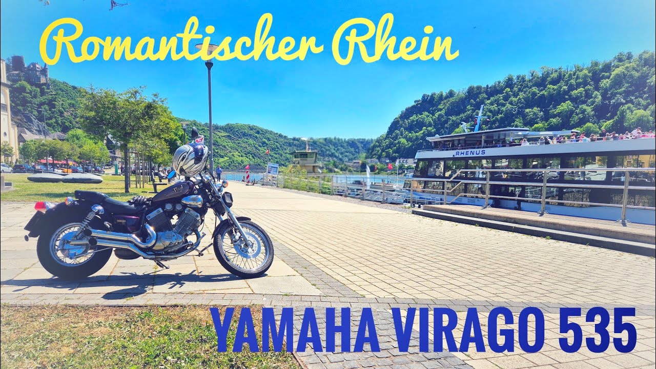 Yamaha Virago 535.  Romantischer Rhein.