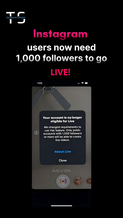 Instagram Live Now Needs 1,000 Followers! #instagram #instagramlive