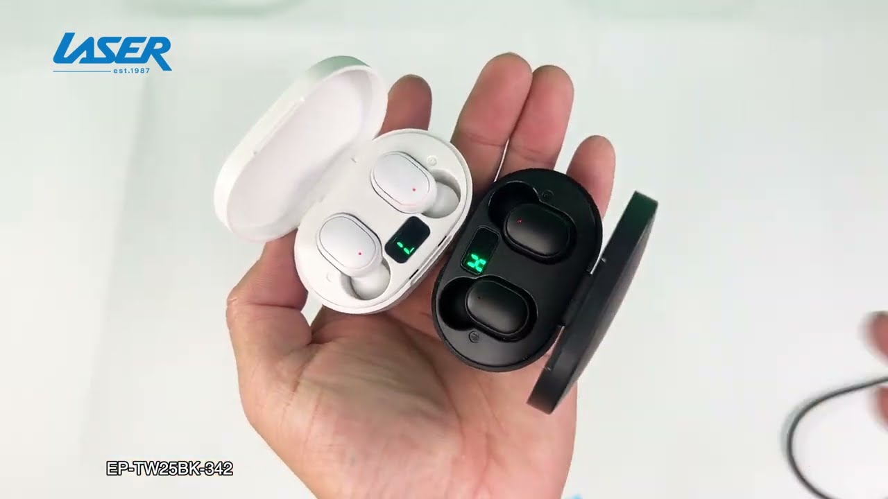 Compact TWS Earphones with Battery Display | Laser Unboxing