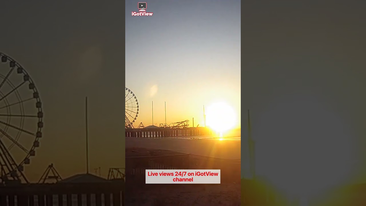 Sunrise Splendor: Atlantic City's Steel Pier Observation Wheel Shines 🌅