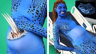 Pregnant Superheroes In Real Life! || Hero Parenting Hacks \& Gadgets, Funny Situations by Kaboom Fun