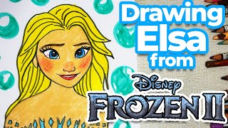 ❄️How to Draw Princess Elsa from Frozen 2❄️