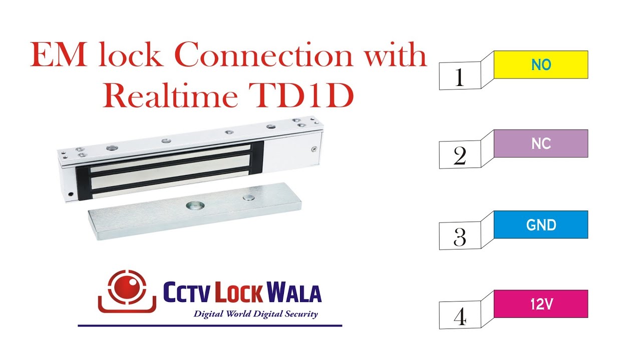 Electromagnetic Door Lock Digital door lock connection with realtime td1d access control device 