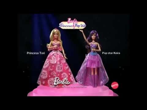 Comercial boneca Barbie em a Princesa e a PopStar em português BR