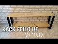 COMO FAZER RACK ESTILO INDUSTRIAL , FEITO TUDO DE MADEIRA / faça você mesmo / PRT 2 SALA DA MINHA VO