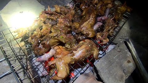 Chuột đồng nướng sả chấm muối ớt chanh ngon hết sẩy