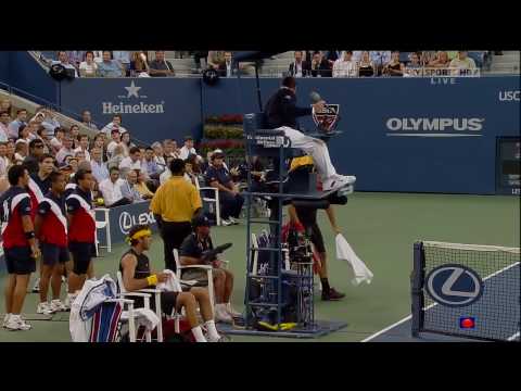 When Federer got mad with the umpire [USOPEN 2009]