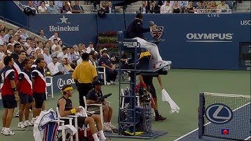 When Federer got mad with the umpire [USOPEN 2009]