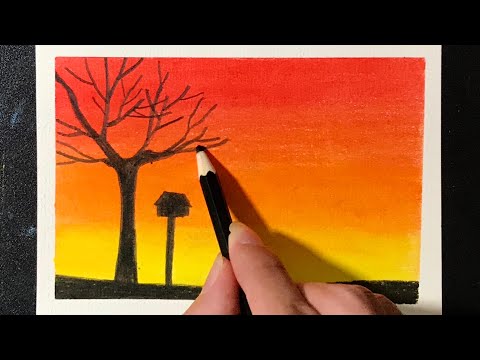 Video Vẽ Tranh Phong Cảnh Bằng Màu Sáp Dầu Đẹp | how to draw... - youtube