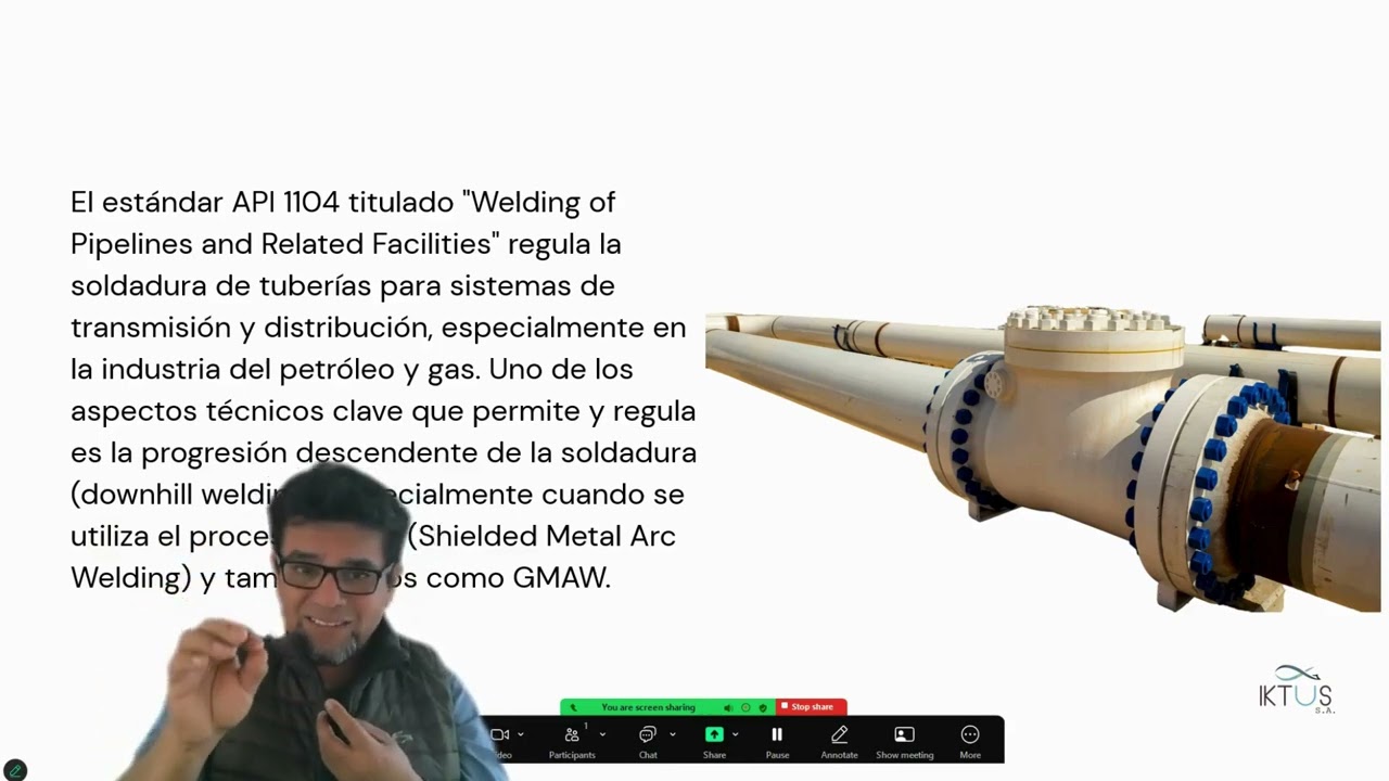 WEBINAR: Estándar: API 1104 - Soldadura de Tuberías e Instalaciones Relacionadas.