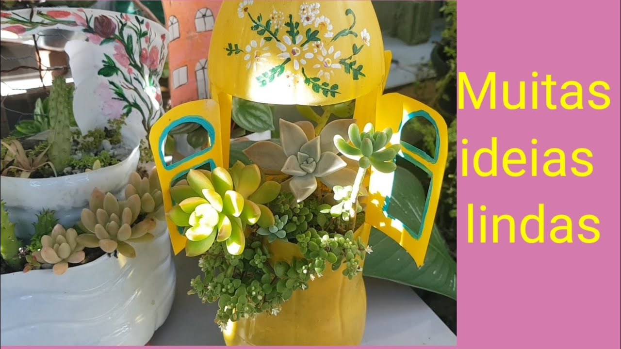 9 ideias de vasos reciclados lindos p/deixa o Jardim mais belo.