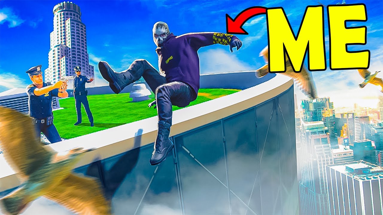 Паркур против копов: побег с крыши | GTA 5 RP