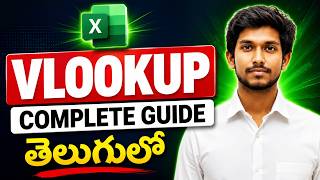 VLOOKUP in Excel Complete Tutorial Telugu | Beginner to Advanced | Real Time Examples