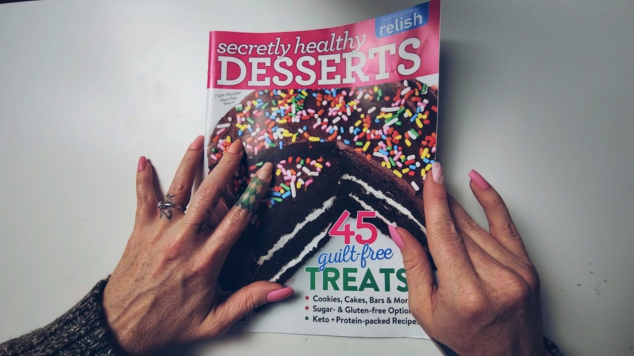 ASMR: Healthy Dessert Magazine Flip Thru 🍨😋