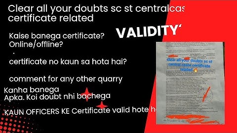 sc st central caste certificate/central caste certificate/sc st caste certificate#ssc#rrb #banking