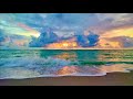 4K Rare Sunrise Tranquility 7 Hours Soothing Ocean Waves Greeting Sunrise Calm Beach Sounds 