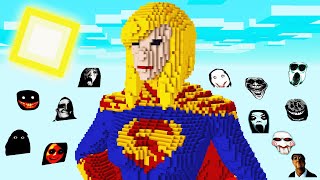 SURVIVAL SUPERGIRL BASE JEFF THE KILLER and SCARY NEXTBOTS in Minecraft - Gameplay - Coffin Meme