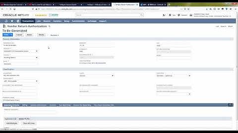 5.Create Vendor Return Authorization