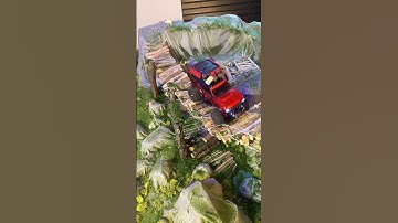 Custom Axial SCX24 Bronco Conquering the Bridge! #shorts #rc #crawler