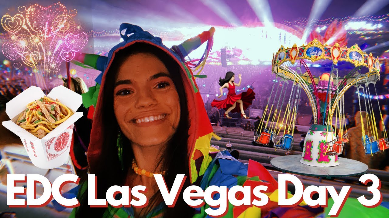 Going to EDC Las Vegas DAY 3⚡️ *food, shuffle dancing, music & more*