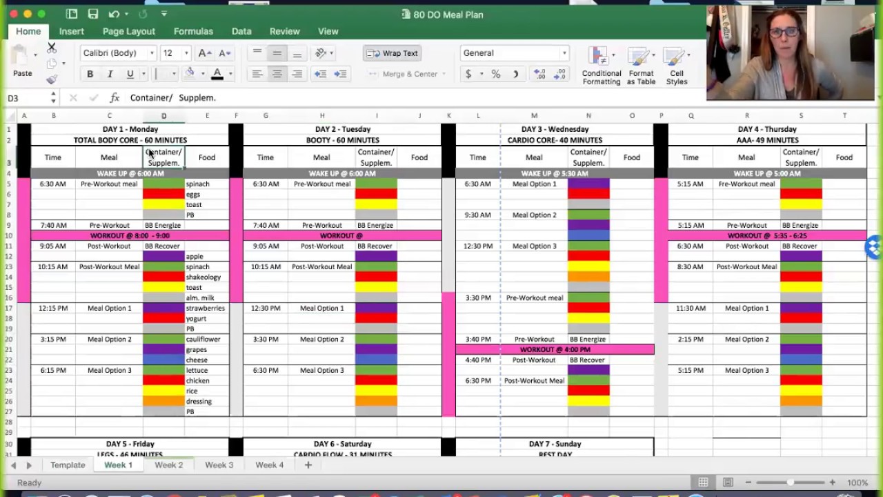 80 DO - Eating Plan and Timed Nutrition Planning