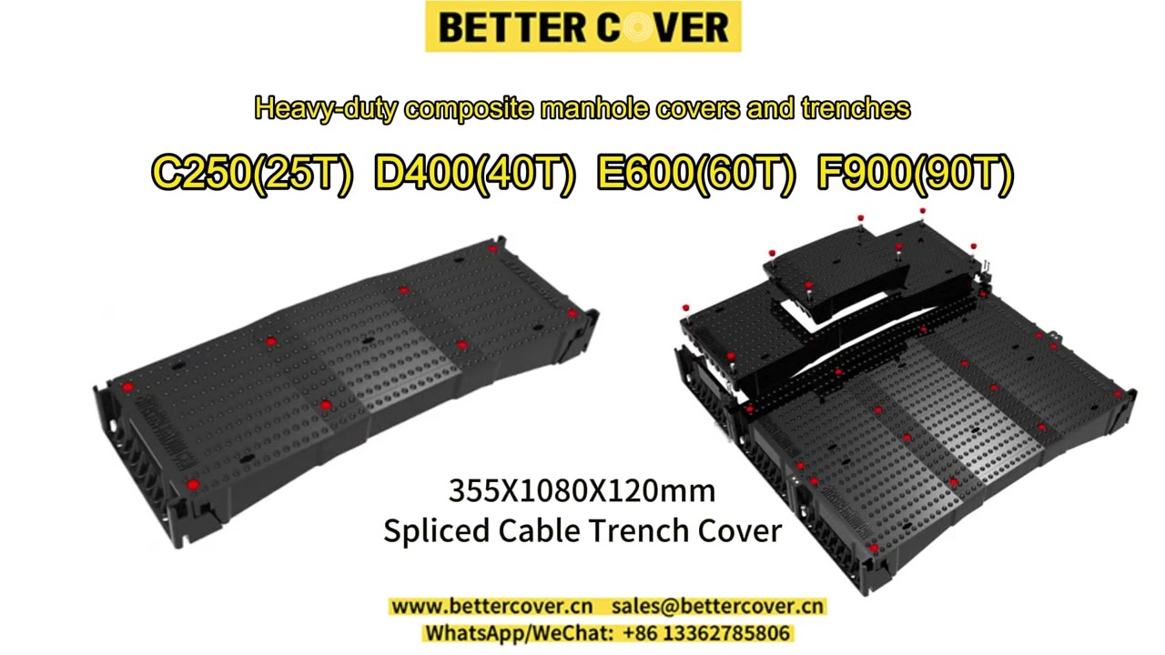Heavy-duty manhole covers and trenches，SMC composite manhole covers and frames.