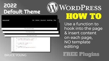 Add custom content using action hooks in the WordPress 2022 default theme - no template editing