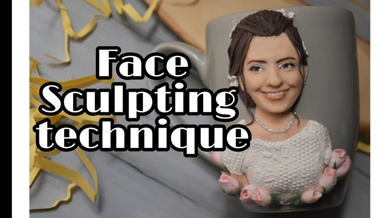 Face sculpture with polymer clay طريقة نحت وجه  - صلصال حراري