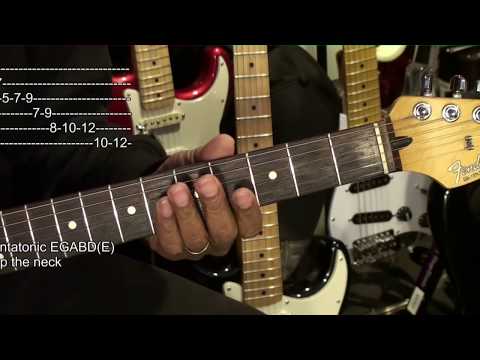 how-to-play-e-minor-em-pentatonic-scale-up-the-guitar-neck-frets-0-12-easy-blues-lesson