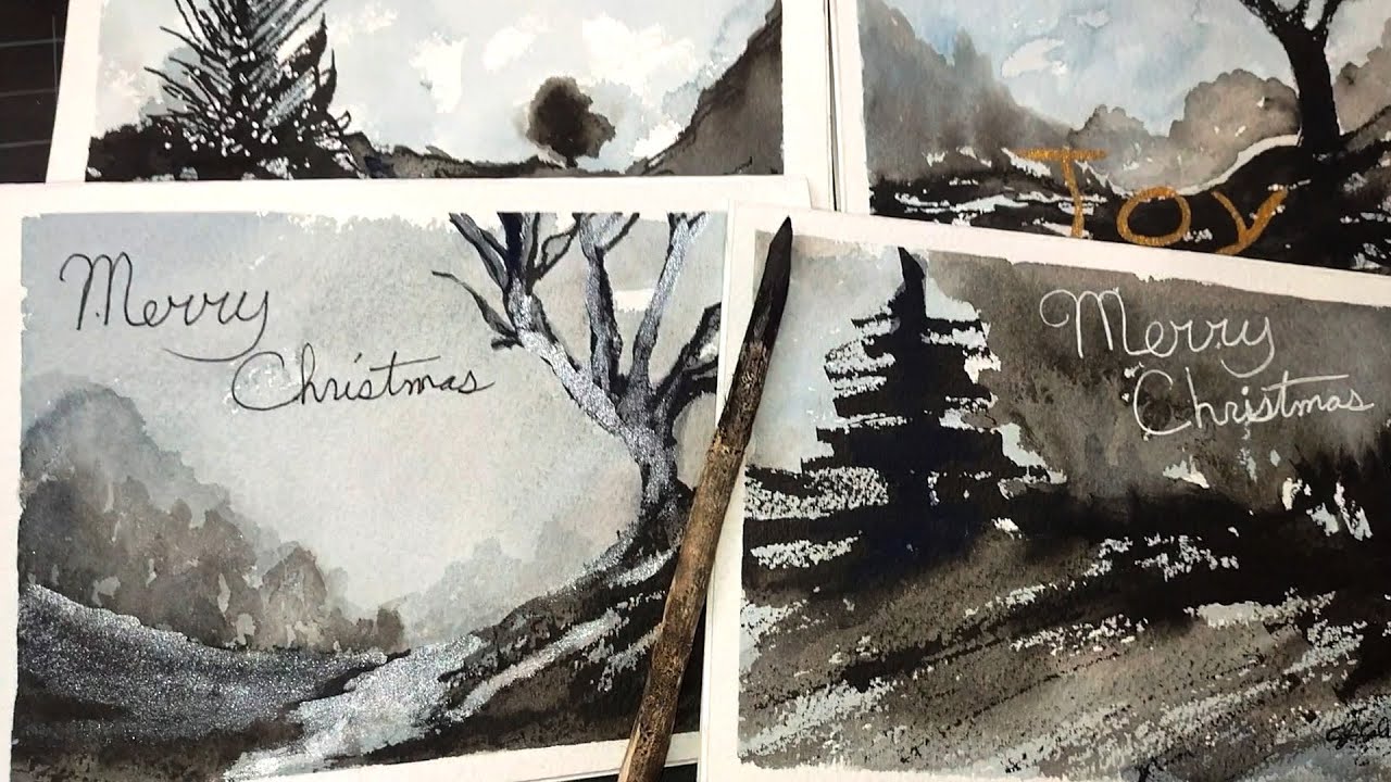 Winter Landscape Mark Making