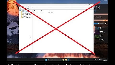 What happens if you delete the whole registry in Windows 11?