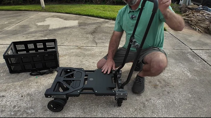 2 in 1 Hand Truck Dolly Foldable with Shopping Basket, 330LB