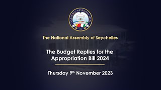 The Budget Replies for the Appropriation Bill 2024 - Thursday 9 November 2023 Part 1