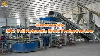 Customer site,M12 Full automatic block production line