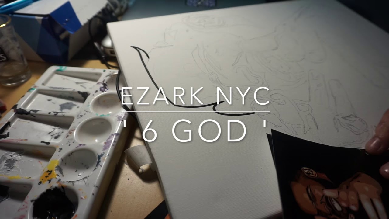 Drake time lapse “6 God” (worst behavior) Acrylic painting