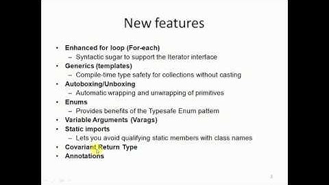 Java 5 New Features - Slides
