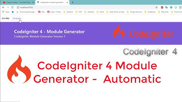 CodeIgniter 4 Module Generator Automatic (MySQL, Routes, Controller, Model, View) Files - Trailer